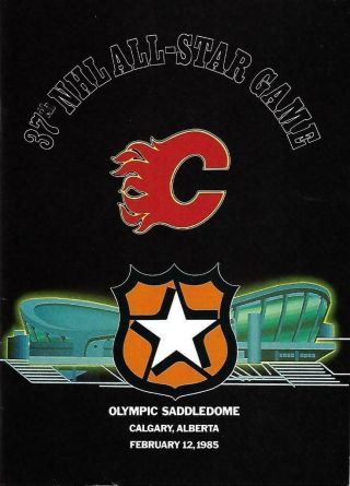 1985 37th Nhl All Star Game Program,  Calgary,  Alberta,  Canada -