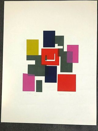 Domingo Garcia,  Composicion " Blanco ",  Puerto Rico Art,  26 " X20 ",  1970,  Signed