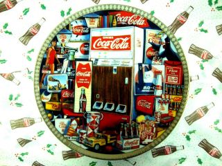 " The Eras Of Coca Cola 1960 - 1970 " Coca Cola Plate " David Lencho " 97 267260 Vtg