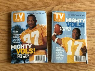 2 Tv Guides January 1998 Tee Martin Peerless Price Tennessee Volunteers Vols