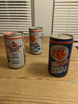 York Mets 1986 World Series Champs Rc Cola Can - Mets Defeat Red Sox