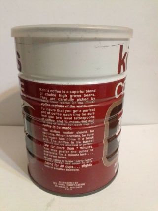 Vintage Kohl ' s Coffee Tin 2