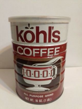 Vintage Kohl ' s Coffee Tin 3