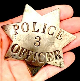 Antique Blackinton 7 Point Star Police Officer 3 Badge 2