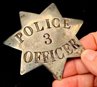 Antique Blackinton 7 Point Star Police Officer 3 Badge 3