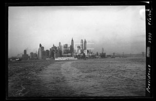 1932 Ss Providence Ocean Liner Ship Manhattan Nyc Old Photo Negative H3