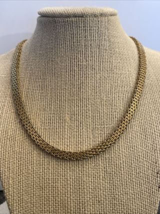 Vintage Monet Gold Tone 16” Chain Necklace Choker