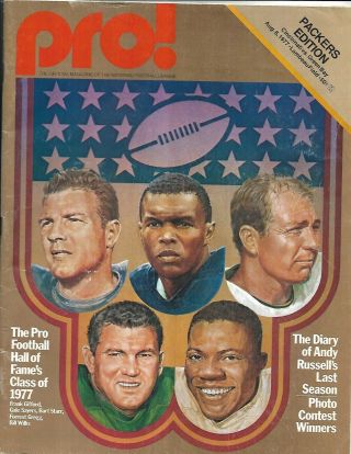 Cincinnati Bengals Vs Green Bay Packers Aug 6 1977 Nfl Program Hof Edition Starr