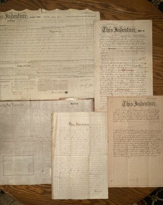 Antique Deeds & Indenture Documents 1849 - 1887 Lehigh & Bucks Counties Pa