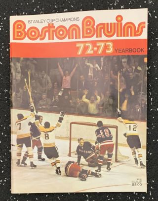 1972 - 73 Boston Bruins Yearbook Bobby Orr Ex
