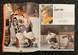 1972 - 73 Boston Bruins Yearbook Bobby Orr EX 3