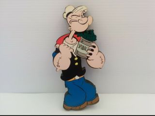 Vintage Popeye Wooden Cut Out,  King Features Syndicate,  Approx 6 " X 2 - 7/8 "