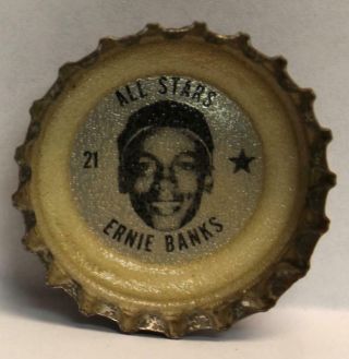 1967 Coke Coca Cola Baseball Bottle Cap Ernie Banks 21 All Stars King Size
