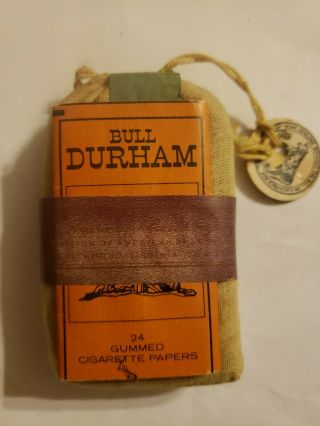 Vintage Bull Durham Smoking Tobacco 5/8 Oz.  With Tags