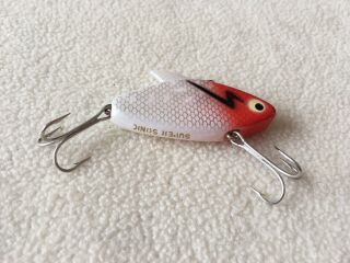 Heddon Sonic Silver and Red Fishing Lure W Box 2