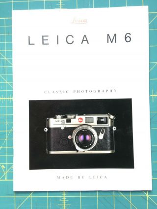 Vintage Leica M6 Sales Brochure