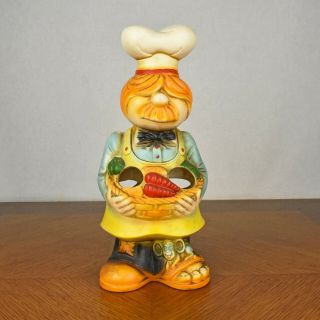 Vintage Hei Ceramic Pottery Muppets French Chef Kitchen Utensil Holder 11 "