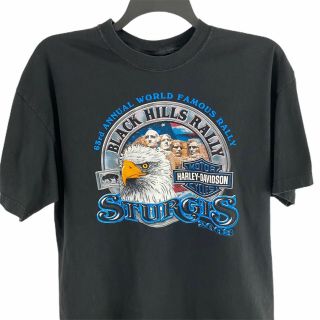 Vtg Sturgis 2003 Black Hills Rally Two Sided Harley Davidson Men’s Xl T - Shirt
