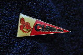 Vintage Cleveland Indians Chief Wahoo Pennant Pin From The 50 