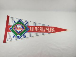 Vintage Philadelphia Phillies Felt Pennant Banner Wincraft Nhl Full 12x30 Bell