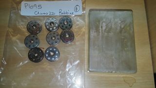 8 Vintage Metal Bobbins For Singer Sewing Machine 221,  301 & 301a (p695) B