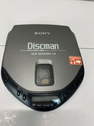 Sony Discman D - 171 Portable Cd Player Mega Bass Retro Vtg