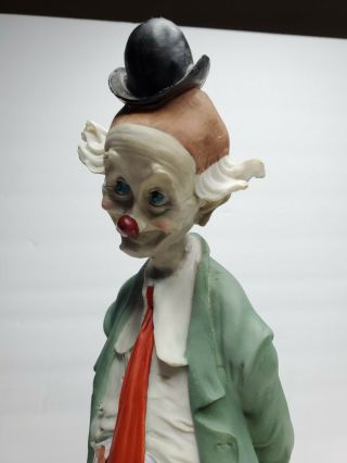 Vintage Giuseppe G.  Armani The Tender Clown Umbrella 13,  " Porcelain Figurine Euc