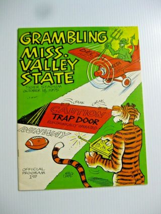 1975 Grambling V Mississippi Valley State Phil Neel Cover Doug Williams Nfl,