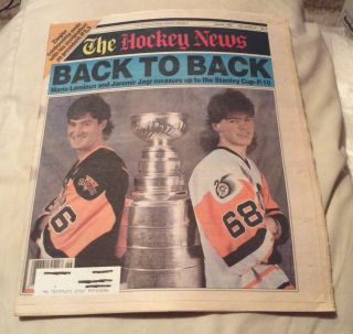 1992 Hockey News Mario Lemieux Jaromir Jagr Penguins Win Cup Vol.  45 37 H2