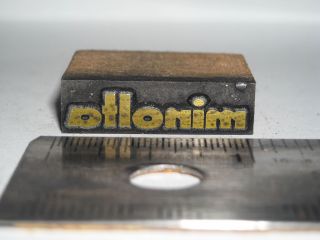 Vintage Minolta Logo Printing Letterpress Printers Block Engraved Metal Stamp