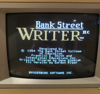 Bank Street Writer Vintage Apple Iie Iic Software 128k.  Well