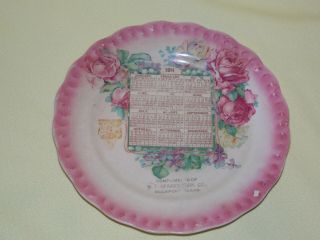 Antique 191`1 Calendar Advertising Plate Sparks Furniture Rockport Texas Pink