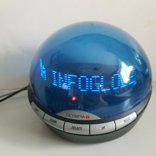Olympia Infoglobe Floating Led Messaging Globe Clock Blue 0l3000