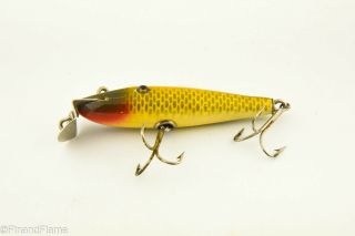 Vintage Creek Chub Baby Pikie Minnow Antique Fishing Lure Golden Shiner JJ10 2