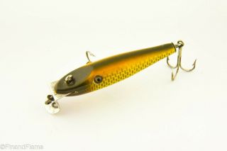 Vintage Creek Chub Baby Pikie Minnow Antique Fishing Lure Golden Shiner JJ10 3