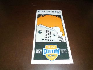 Vintage 2009 Cotton Bowl Football Ticket Stub Texas Tech Vs Ole Miss