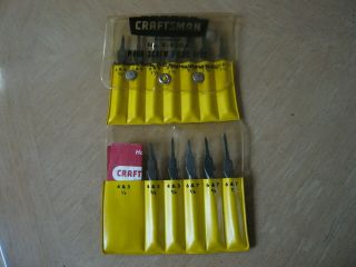 Vintage Craftsman No.  9 - 4204 Wood Screw Pilot Bits Set Of 13 In Pouch Usa Made