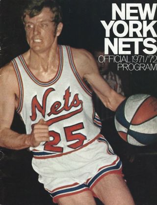 1971 - 72 York Nets Aba Basketball Program - Bill Melchionni Fwil