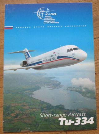 Russian Aeroflot Booklet Air Plane Craft Ways Liner Ty Tu 334 Cabin Jet Fly