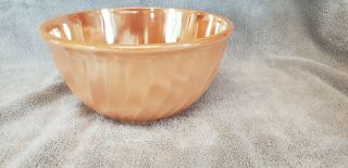 Vintage Fire King 9” Peach Lustre Luster Mixing Serving Bowl Anchor Hocking