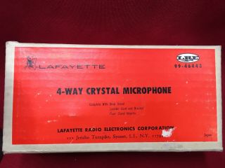 Vintage Lafayette 4 - way crystal microphone 99 - 46443 1 2