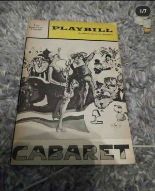 Cabaret Broadway Playbill October 1968 Broadway Theatre Program Vintage