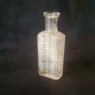 Vintage P F Johnson & Co Pharmacy Medicine Bottle Knoxville Tn