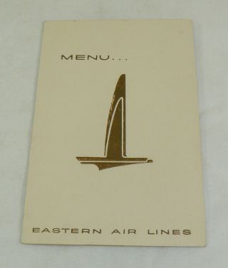 Vintage Eastern Air Lines In Flight Food Menu Pamphlet Eal P - 210