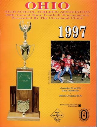 1997 Ohio High School Football State Championship Program State Semifinals