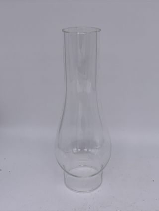 Vintage Clear Glass Hurricane Lamp Chimney 9.  75 Inch