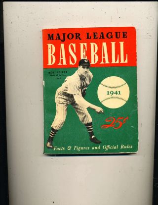 1941 Major League Baseball Dell Guide Bob Feller