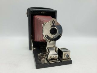 Antique Pat.  1903 Kodak Eastman Premoette No.  1 Folding Red Bellows Camera