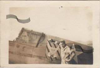 Wwii Usaaf P - 40 Warhawk 49th Fg Bunyip Nose Art Australia 1942 1 Photo