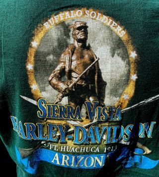 Harley Davidson Sierra Vista Az Buffalo Soldiers Ft.  Huachuca T Shirt Size Xl